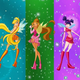 Bloom (left) and the other fairies in Winx Club.